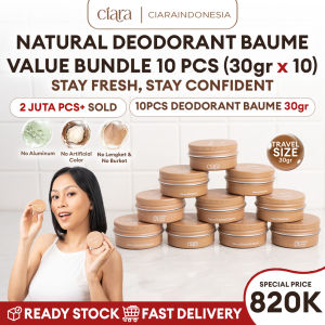 [Bundle 10Pcs] Ciara Natural Deodorant Penghilang Bau Badan dan Ketiak Natural Anti Odor 30Gr