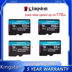 🔥100%Original Product+FREE Shipping+Free Send adapter+card reader🔥Original Kingston Canvas Go Plus Micro SD Card 64GB 128GB 256GB 512GB 1TB 2TB Memory Card V30 U3 Flash Card Up to 170MB/s read for Phone