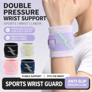Support Wristband/Breathable Wrist Wrap/Adjustable Pressure Strap/Sweat Absorbing Tennis Badminton Wrist Support/Sports Brace