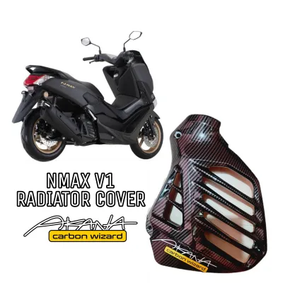 NMAX version 1 Hydro dip Carbon Heatguard & Radiator Cover