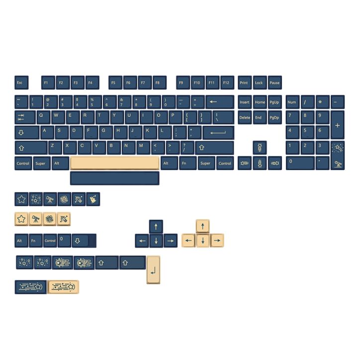 137 Key Keycaps PBT Keyboard Keycap XDA Profile Sublimation Milk Blue ...