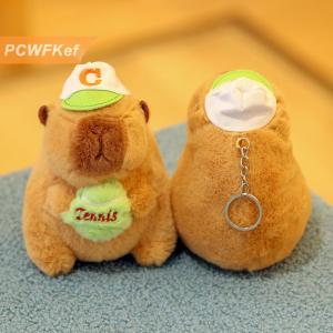 【PCWFKef】 การ์ตูน capybara พวงกุญแจตุ๊กตาสัตว์ยัดไส้ จี้ตุ๊กตาของเล่นกระเป๋าเป้สะพายหลังของตกแต่งแขวน