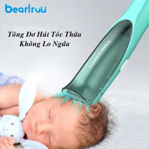 Tông Đơ Cắt Tóc Cho Bé Bearlruu Hút Tóc Thừa Không Ồn Chống Nước DD309