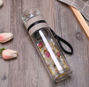 Bình Thủy Tinh 3 Lớp Có lõi Lọc 450ml Sang Đẹp