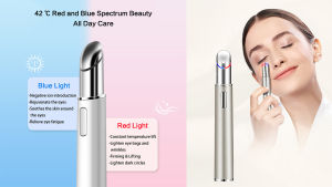 Bút Massage Mắt & Môi Công Nghệ Cao - Liệu Pháp Ánh Sáng Xanh Đỏ & Ion 42°C Ứng Dụng Tinh Chất Giảm Quầng Thâm Bọng Mắt & Chống Nhăn Hiệu Quả