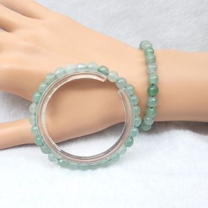 8737# 东陵玉64切面 Aventurine 64 Cut（财富 Wealth，健康 Health）天然水晶手链 Natural Crystal Bracelet