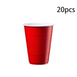 20pcs 16oz Gelas Plastik Merah Gelas Plastik Warna Biru Beer Pong Red Party Cup Plastik Cangkir Pesta Gelas Plastik Pesta