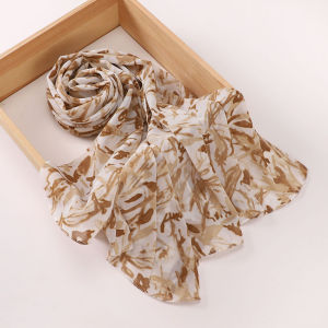 Jifang ผ้าคลุมไหล่มาใหม่ล่าสุดที่รัดศีรษะผ้าพัชมีนาฟองลายดอกไม้ดอกไม้คลุม PW12