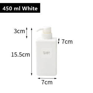 Travel Plastic Clear Dispenser Liquid Shower Gel Soap Bottles Cosmetic Lotion Empty Bottle 250/450/650ML