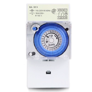 SUL181H 24 Hours Analog Mechanical Timer Manual/Auto Controller for Time Switch for Office Power Auto Control Compact