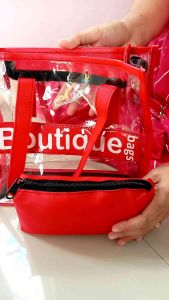 TAS MIKA SLEMPANG Free dompet TOTEBAG TRANSPARAN TAS BENING TEBAL BAHAN MIKA 05 TAS KARYAWAN BUAT KERJA MIKA TRANSPARAN SLEMPANG