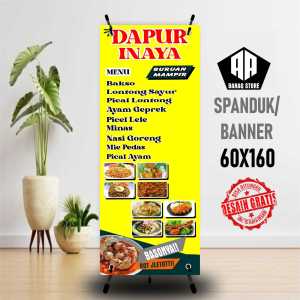 Spanduk Banner DAPUR INAYA UKURAN 60X160 CM REQUEST