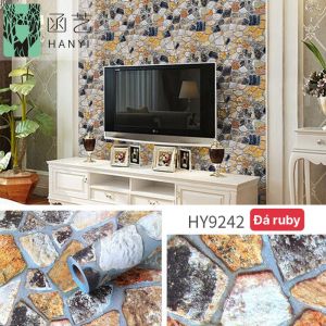 Giấy dán tường GIẢ GẠCH nhiều mẫu - khổ rộng 45cm có keo sẵn LK777