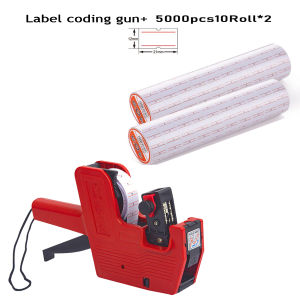 Durable Price Tag Gun Price Labeller with Label Gun Stickers & Inker Rollers MX-5500 8 Digits Price Tagger Gun Set Ideal for Retail Pricing