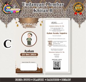 50 PCS Undangan Tasyakuran Khitan B