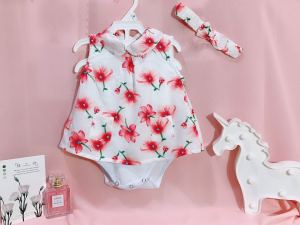 0-24 Months Baby Girl Romper set With Headband