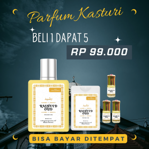(PAKET ISI 5 )Parfume Karomah Kasturi Rashedd Oud Original - Parfum Non Alkohol