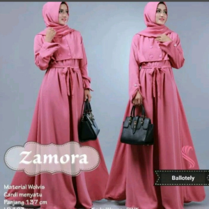 BAJU GAMIS ZAMORA DRESS BAHAN CRINKLE PREMIUM