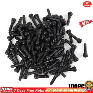 100pcs TR-414 Snap In Rubber Valve Stems TR414 Tyre Tire Valves with Caps