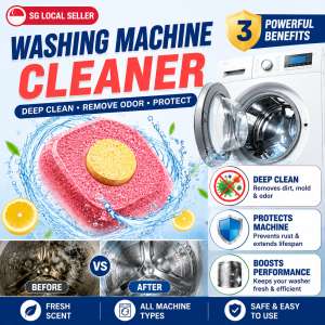SG Ready Stock Washing Machine Cleaner Tablet Active Oxygen Deep Clean Remove Odor Sterilizer