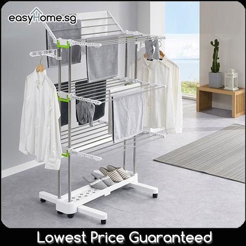 Korean Clothes Rack BR505 Laundry Hanger Shelving Foldable Space