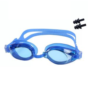 SJJL Ống kính HD trong suốt Kính bơi Miếng đệm mắt silicon mềm Dây đeo đầu có thể điều chỉnh Kính bơi chống thấm nước Bền bỉ Nút bịt tai Kính bơi chống tia UV Thể thao dưới nước