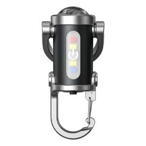 Kebememe Đèn làm việc COB TYPE-C Sạc đèn pin LED Keychain treo cầm tay ánh sáng không thấm nước Keyring Túi cắm trại đèn