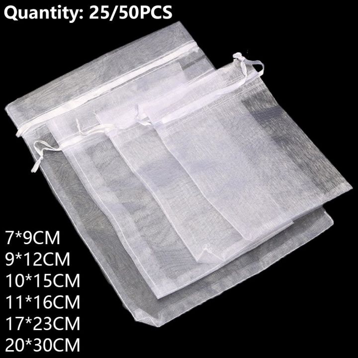 Wuligirl 100pcs Sheer Organza Drawstring Bags – 5x7 Inch Lilac Jewelry & Favor Pouches - View #11