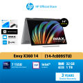 HP Notebook 2in1 Envy x360 14-fc0095TU / 14-fc0096TU /Ultra 5 125U/Intel Graphics/16GB/ 512GB/Win11/ MS 21/3Yrs โน๊ตบุ๊ค. 
