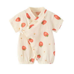 100% Cotton Baby Short-Sleeve Romper – Summer Newborn Clothes Lightweight & Breathable Fabric Cool & Comfortable