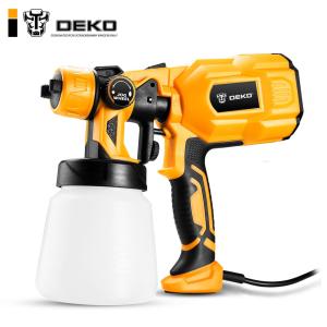 DEKO Cordless Spray Paint 20V High Power Home Electric Paint Sprayer 3 Nozzle Easy Spraying and Clean