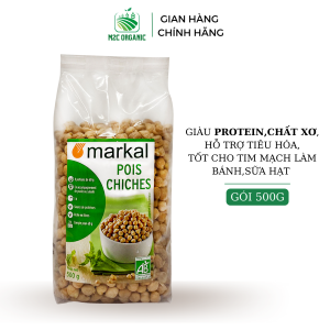 Markal Organic Chickpeas 500g - High-Protein Gluten-Free Vegan-Friendly Dried Grains