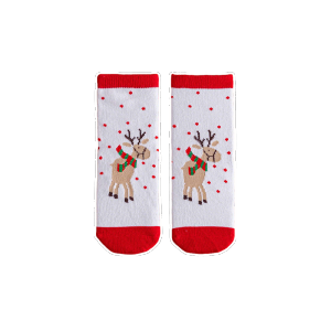[Fast Shipping] 1 Pair Christmas Sock for Kids 1-12 Yrs Cozy Soft Kids Cotton Sock Kids Christmas Gift