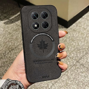 Case Maple Magnetic For Redmi Note 14 Pro 5G / Redmi Note 14 Pro Plus / Poco X7 5G Softcase Leather Magsafe - Formasi ACC