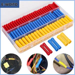 【E-WOITD】 ขั้วต่อสายไฟแบบกดทองแดงหุ้มฉนวนขั้วต่อแบบกดเย็น200ชิ้นขั้วต่อสายไฟ BV1.25 BV5.5 BV2