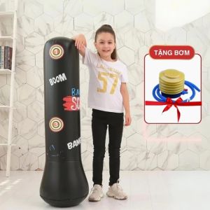 Bao cát đấm bốc trụ đấm bốc bơm hơi tự cân bằng cho bé trụ đấm boxing