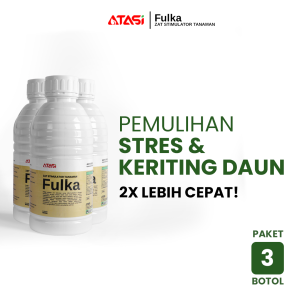 3btl Fulka Zat Stimulator Tanaman | Pupuk Anti Stres Pelemas Daun Keriting Pembesar Buah Nutrisi Stimulan Asam Fulvat