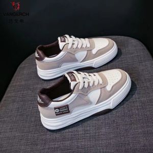COD  Van Goshi Maillard White Shoes Popular Platform Casual Sneaker 2024 New Wild Running Board Shoes  Sem