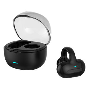 LS Bluetooth Headset Long Battery Life Voice Control Sports Headset Waterproof with Charging Compartment Ear Clip Bluetooth Headset Bone Conduction Single Ear High Sound Quality Painless Running Sports Fitness Mobile Phone Universal Bluetooth Headset