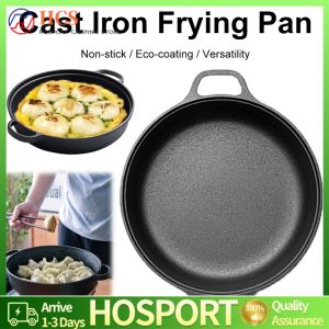 Durable Cast Iron Skillet with Double Handles 8.7/9.8/11/11.8 Inch for Professional and Home Use