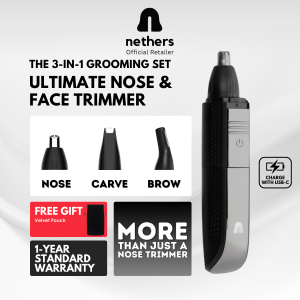 Nethers Undercut Groin & Body Shaver | Beard Hair Trimmer For Man 100% Nick Free Ceramic Blades Manscaping Waterproof Pubic Armpit Bovem Meridian-SGPOMADES