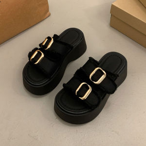 Free Shipping Thick-Soled Height-Increasing Sandals For Women Fashionable And Stylish For Summer Wear 2026 New Collection Perfect For Outdoor Use Featuring A Wedge Heel
