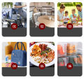 25Pcs Red Bento Box with Lids 1/2/3/4/5 Grid Partition Takeaway Packaging Box 10Pcs. 
