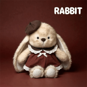 ADDO ผ้าพลัฌ กระต่ายวอลนัท ตุ๊กตาสัตว์ นุ่มนวล ของเล่นกระต่าย น่ารัก ความสะดวกสบาย ตุ๊กตากระต่าย สำหรับเด็ก