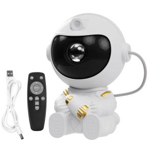 Remote Control Atmosphere Light Robot 360° Rotating Night Light Stepless Dimming Projector Night Lamp Net Red Selfie Light