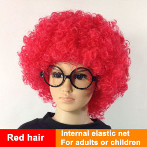 Afro Wig Curly Clown Hair Cosplay Full Hair Halloween Explosive Fashion Rambut Palsu Meletup Disco Costume