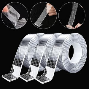 WENKEN 1/2mm Chất kết dính hai  siêu bền Đã nâng cấp Có thể tháo rời Băng keo dán lưới Quà tặng Chống thấm nước Băng keo nano trong suốt