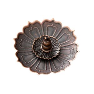 FOUNDTWO 2/3 Layer Incense Burner Lotus Design 6 Holes Incense Burning Tray Creative Crafts Vintage Lotus Aromatherapy Stand Temples Use