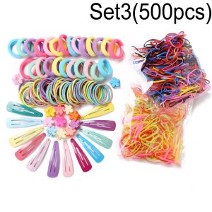780Pcs/Set Korean Hair Pin Kids Scrunchie Hair Clip Set Ponytail Hair Accessories for Women COD