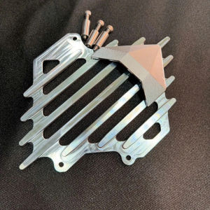 CNC Aluminum Water Tank Cover For Honda Scooters Vario 125-150 Radiator Cover CNC Aluminum Silver